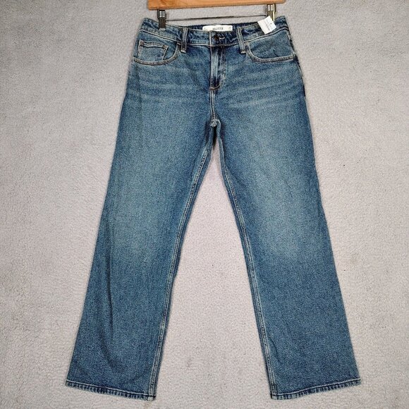 Hollister Denim - Hollister Jeans Women W27 Short Blue Denim Low-Rise Relaxed Fit Straight Leg NWT